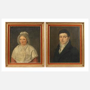 Paar Biedermeier-Portraits