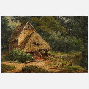 Morbides Bauernhaus am Flussufer