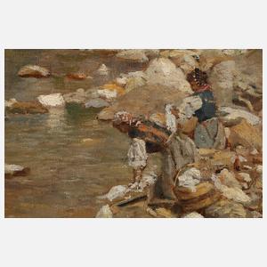 Wäscherinnen am Gebirgsbach