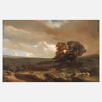 Hügelige Landschaft mit aufziehendem Gewitter111