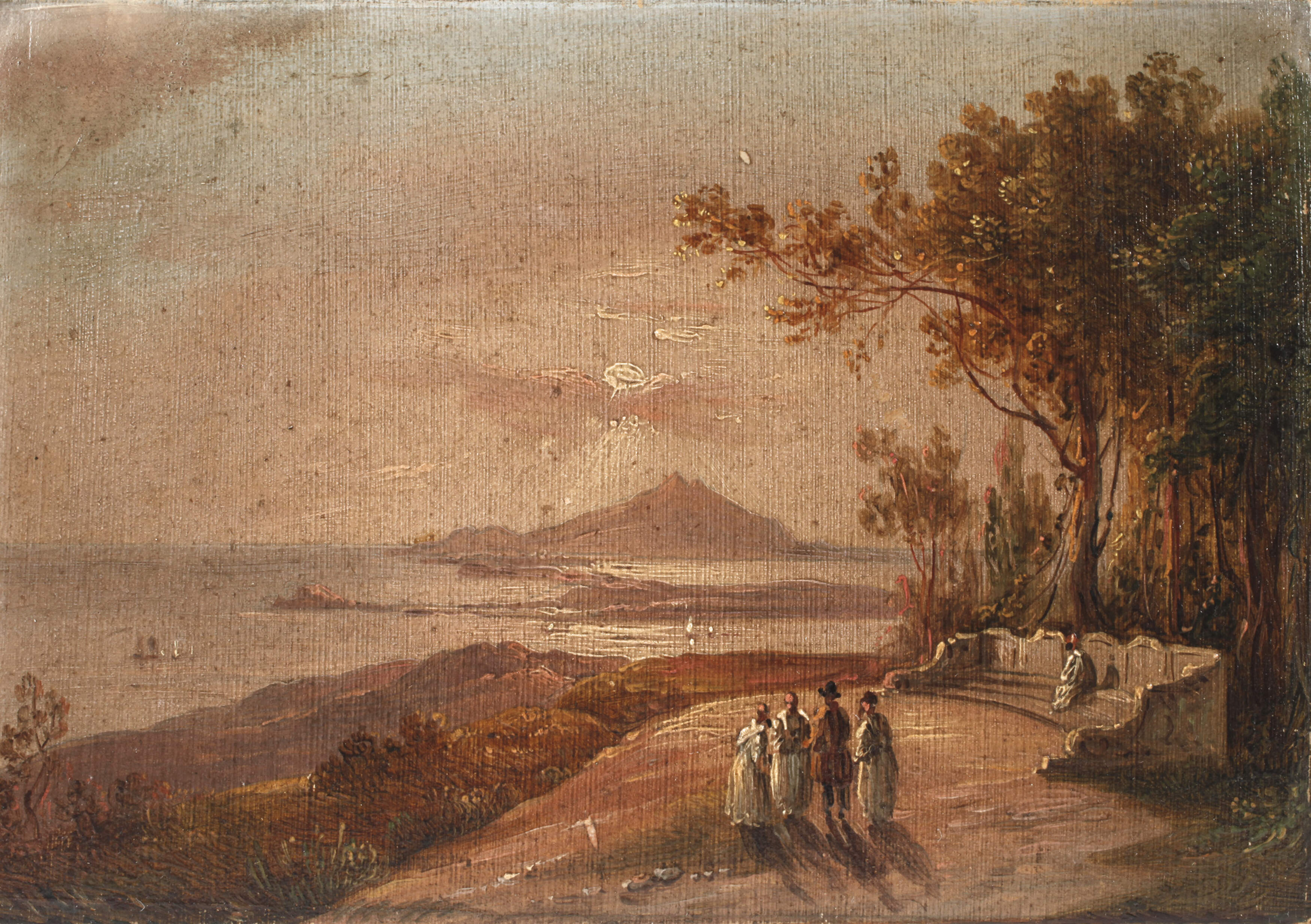 Blick auf Capo Miseno am Abend