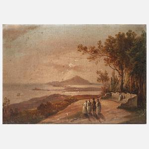 Blick auf Capo Miseno am Abend