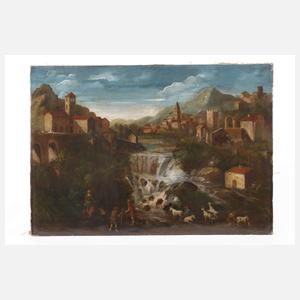 Mediterrane Landschaft mit Hirten