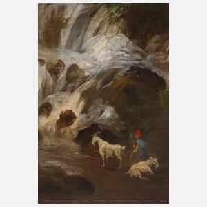 Mediterrane Landschaft mit Hirten