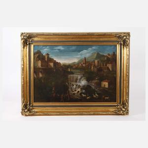 Mediterrane Landschaft mit Hirten