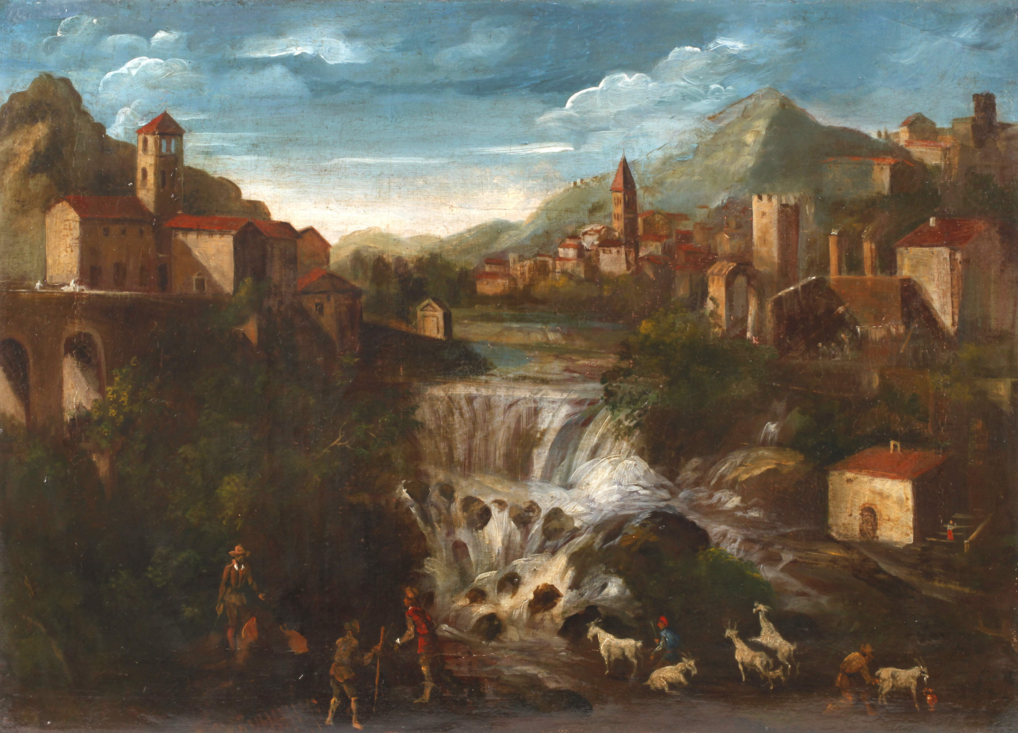 Mediterrane Landschaft mit Hirten