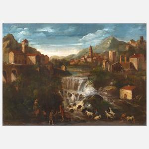 Mediterrane Landschaft mit Hirten