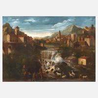 Mediterrane Landschaft mit Hirten111