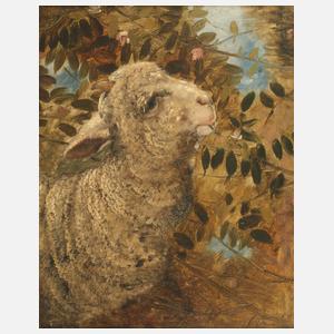 Arpad Bálint, Lamm in Frühlingslandschaft