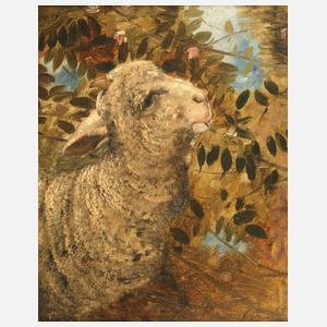 Arpad Bálint, Lamm in Frühlingslandschaft