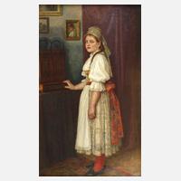 Josef Bárta, Mädchen mit Tracht im Interieur111