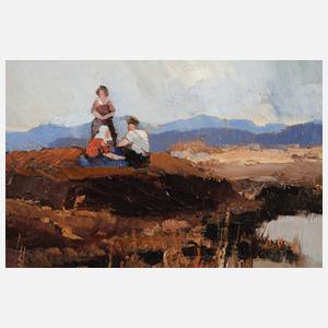 Emil Brehm, Feldarbeiter im Moor