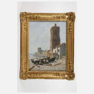 Jacques Carabain, Fischerfamilie am Strand