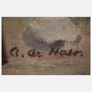 Adolf de Haer, "Badende Mädchen am Rhein"