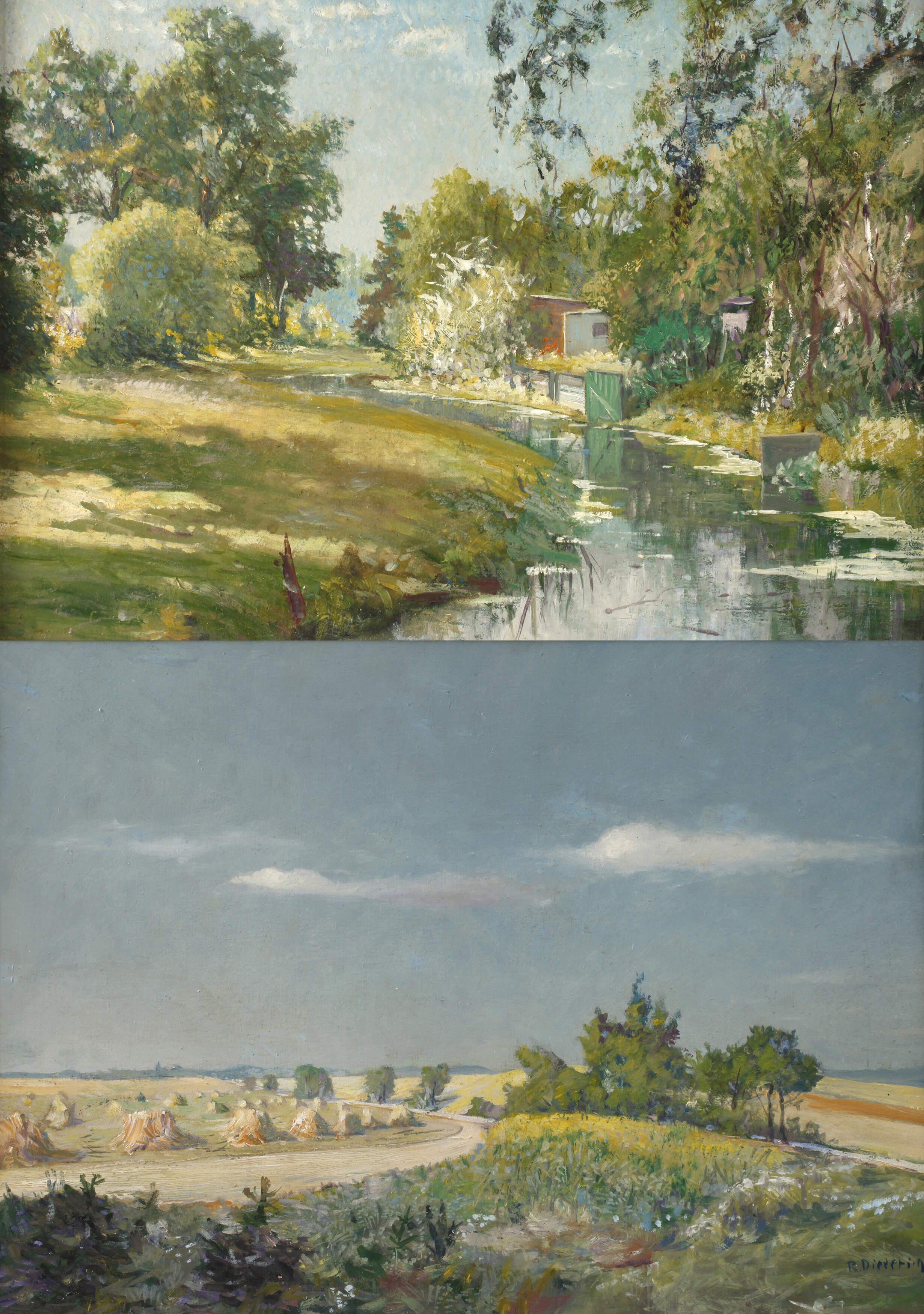 Rudolf Diederich, Paar Landschaftsgemälde