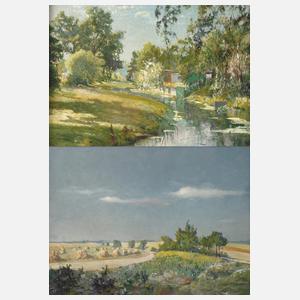 Rudolf Diederich, Paar Landschaftsgemälde