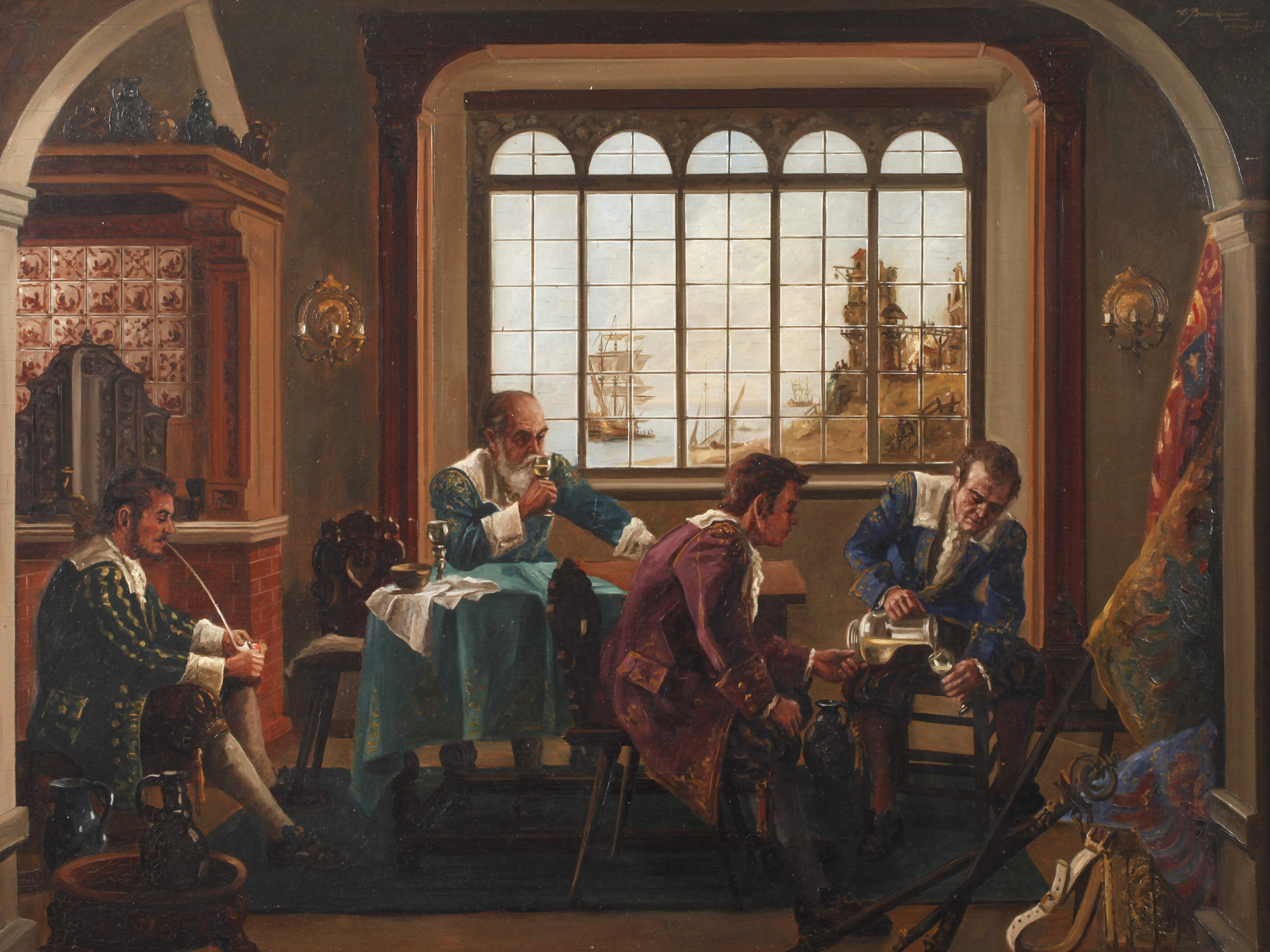 Curt Echtermeyer, Herrenrunde im Kaufmannskontor