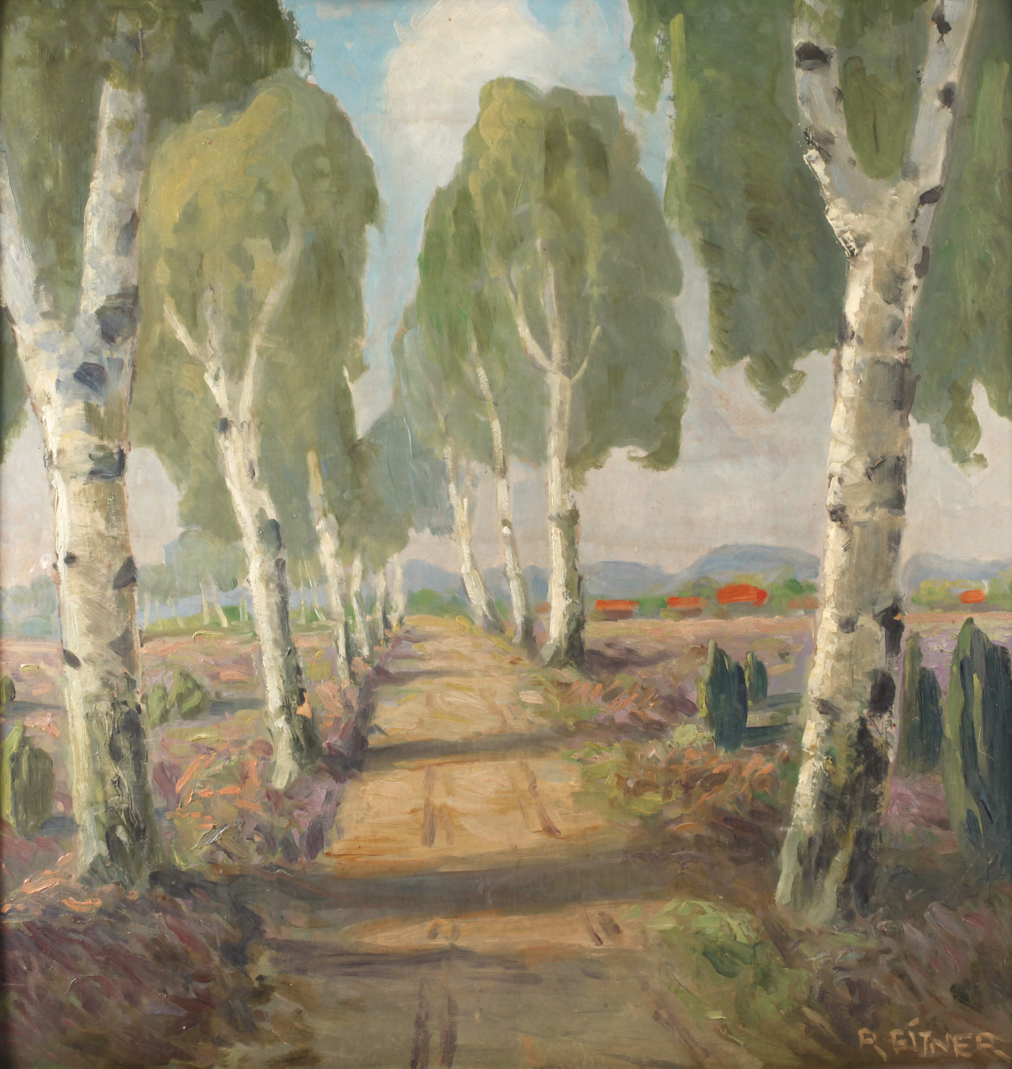 R. Eitner, Birkenallee in der Heide