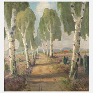 R. Eitner, Birkenallee in der Heide