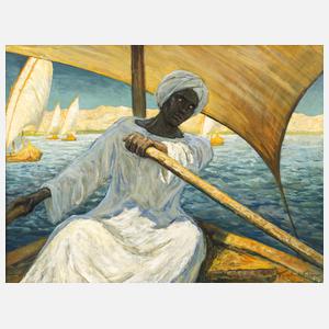 Otto Engelhardt-Kyffhäuser, Rudernder Nubier