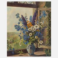 Willi Freitag, Sommerblumenstrauß im Fenster111