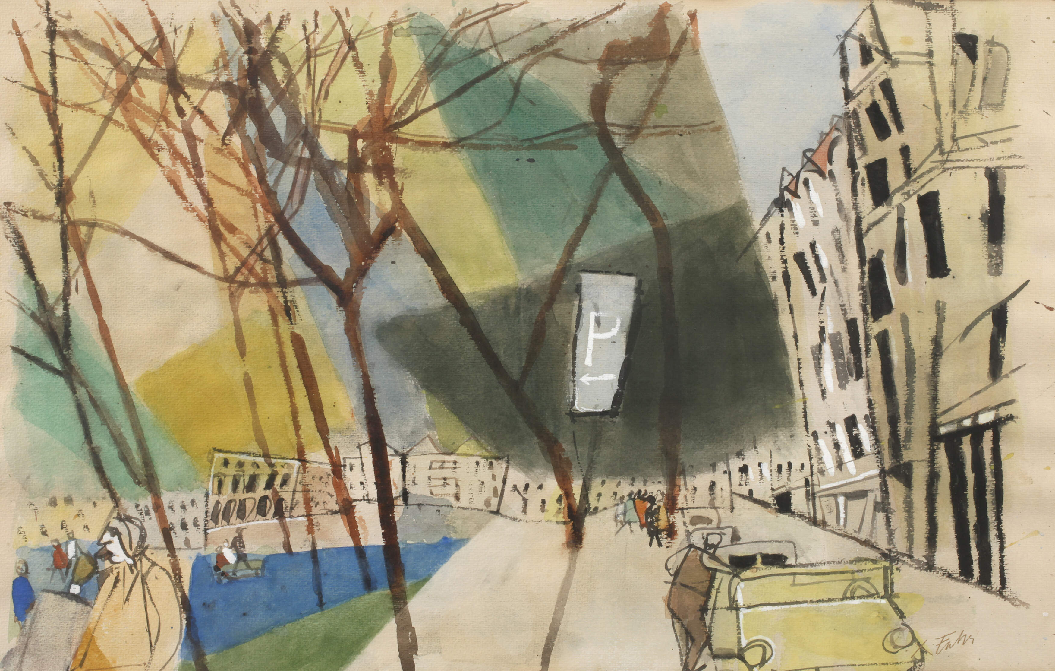 Xaver Fuhr "Straße im Sommer"