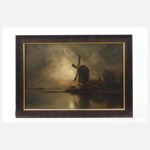 F. von Herrenburger, Windmühle im Mondenschein