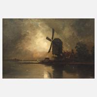 F. von Herrenburger, Windmühle im Mondenschein111