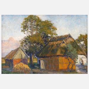Carl Hessmert, "Abend-Gehöft in Pommern"