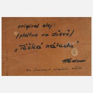 Karel Hodr, "Trübe Stimmung" am Meeresstrand