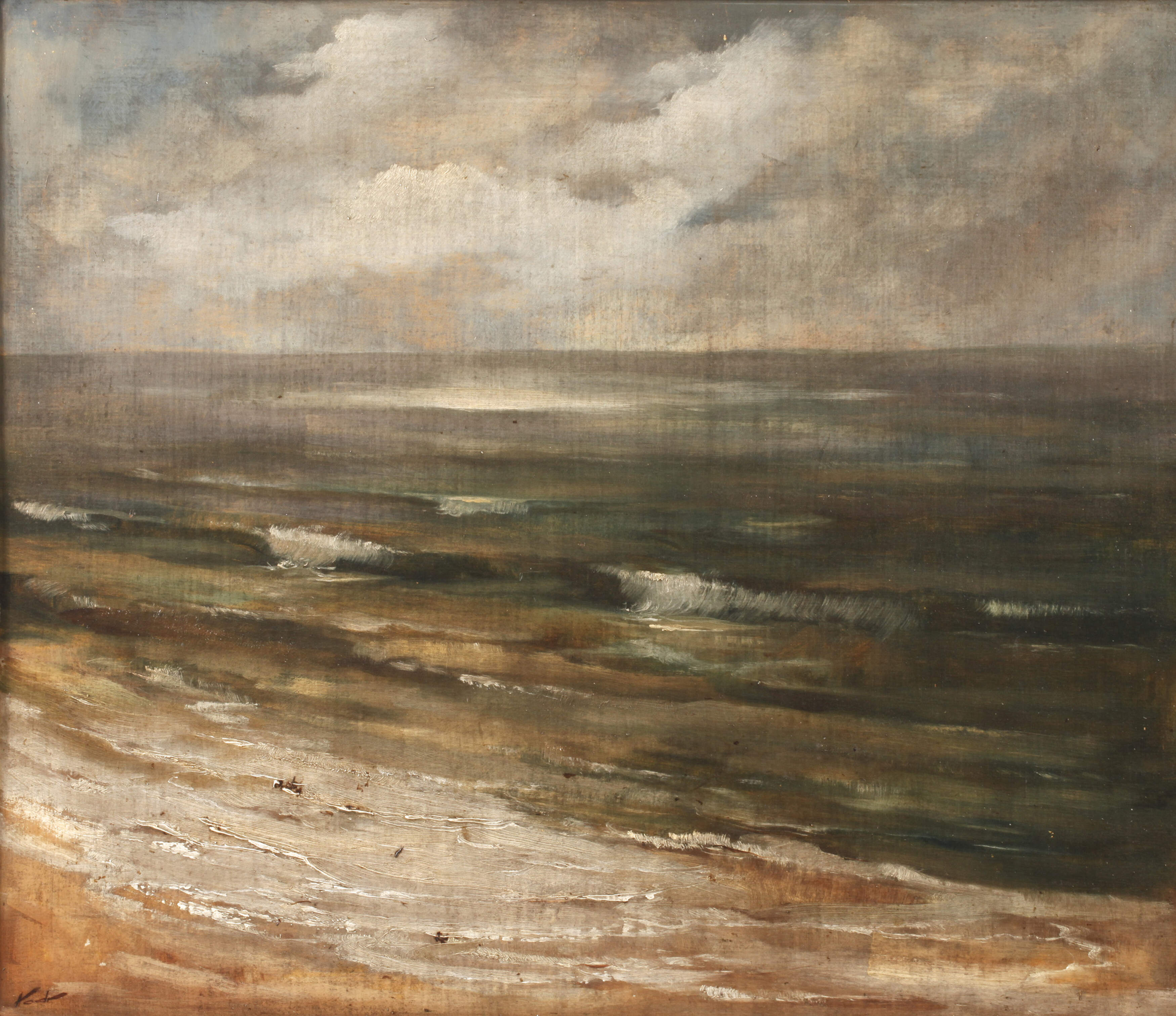 Karel Hodr, "Trübe Stimmung" am Meeresstrand