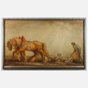 Walther Hoeck, attr., Pflügender Bauer