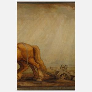 Walther Hoeck, attr., Pflügender Bauer