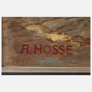 Adolf Hosse, Pferde beim Hufschmied