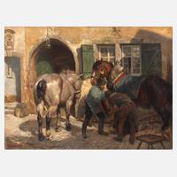 Adolf Hosse, Pferde beim Hufschmied111