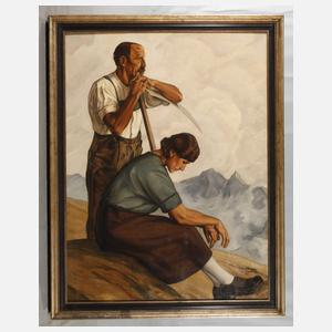 Hermann Otto Hoyer, Bauern bei der Rast