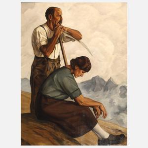 Hermann Otto Hoyer, Bauern bei der Rast