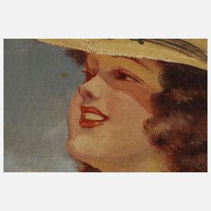 Lipòt Illencz, Junge Frau am Seeufer