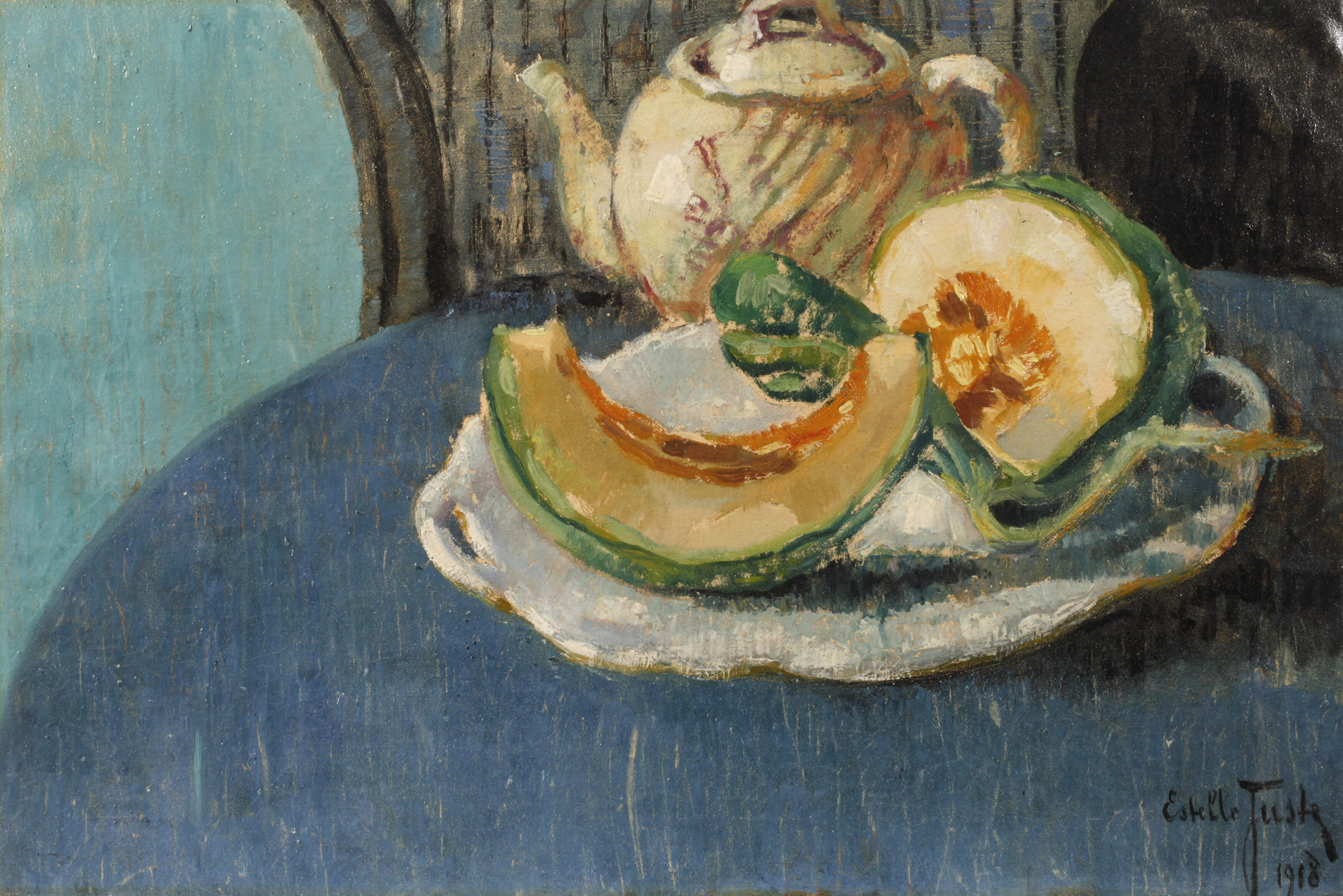 Estelle Juste, Stillleben mit Melonen