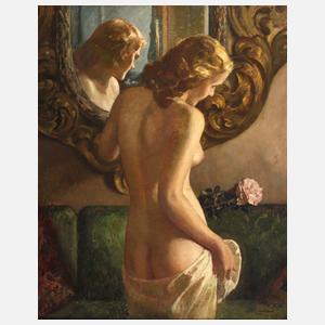 Ernst Liebermann, Damenakt im Interieur