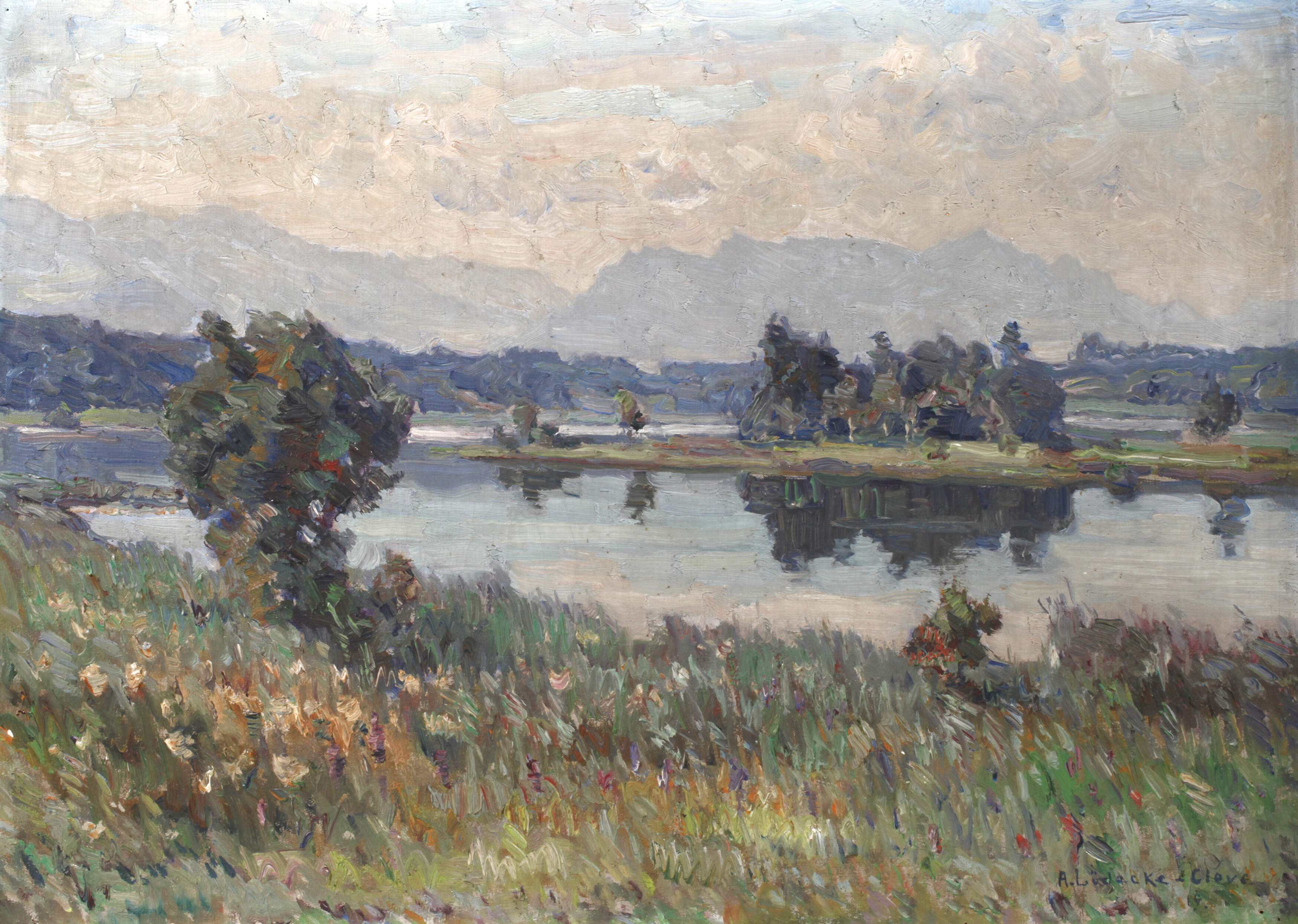 August Lüdecke-Cleve, Am Flussufer