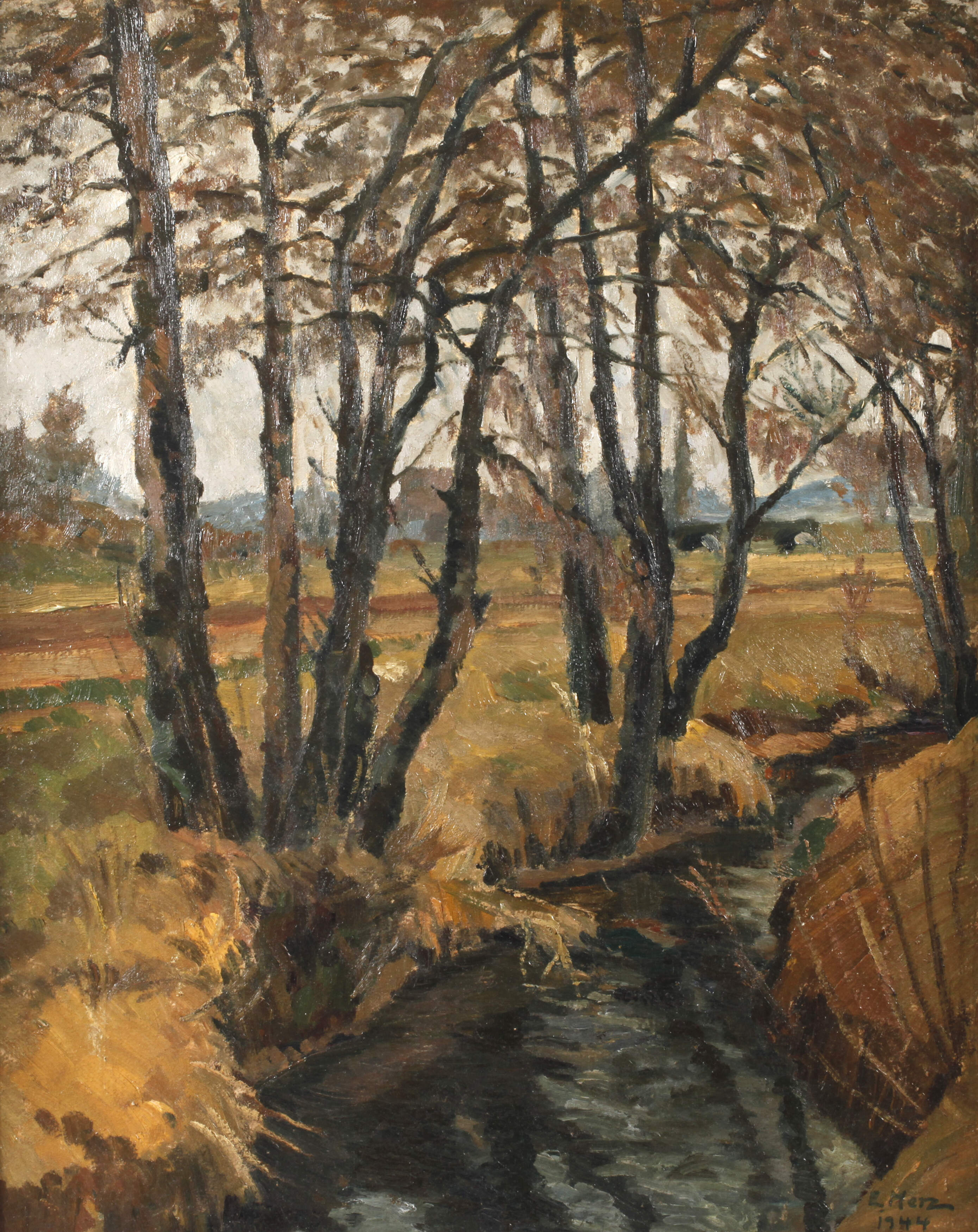 Erwin Merz, Bäume am Bachlauf