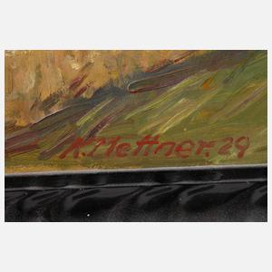 K. Mettner, Erntelandschaft mit Strohpuppen