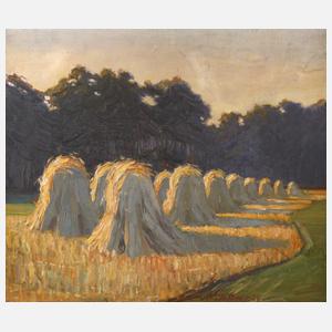 K. Mettner, Erntelandschaft mit Strohpuppen