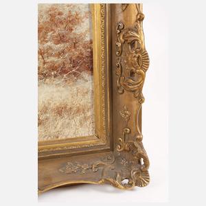 A. Mötsch, Fasane in Winterlandschaft