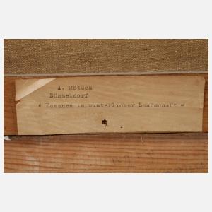 A. Mötsch, Fasane in Winterlandschaft