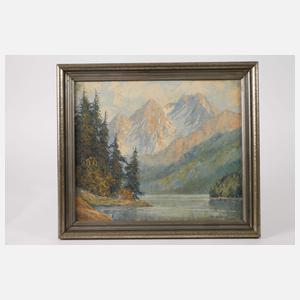 Hans Münnich, "Eibsee mit Zugspitze"