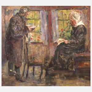 Elly Plathner, attr., Lesendes Paar