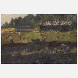 Robert Raudner, Torfstecher im Dachauer Moos