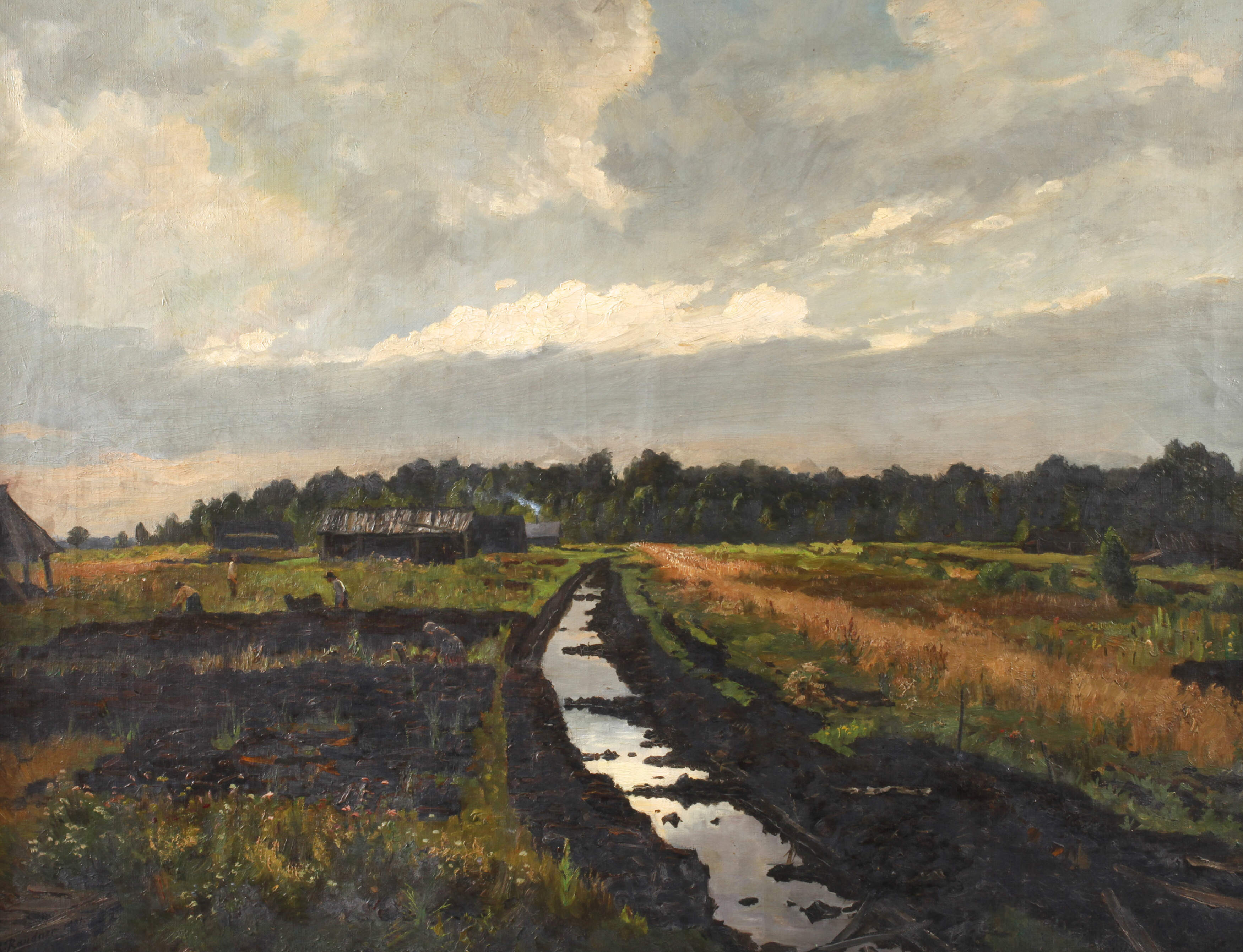 Robert Raudner, Torfstecher im Dachauer Moos